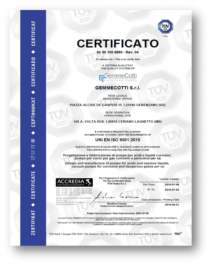 UNI EN ISO 9001:2015